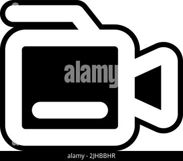 Basic essentials ui video camera . Stock Vector