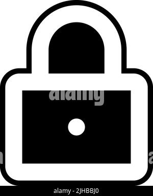 Basic essentials ui lock . Stock Vector