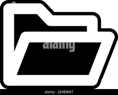 Basic essentials ui open folder . Stock Vector