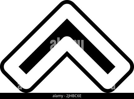 Basic essentials ui up chevron . Stock Vector