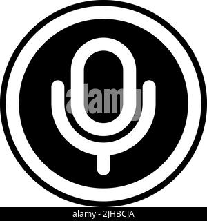 Basic interface microphone . Stock Vector