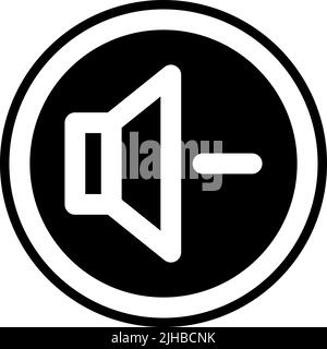 Basic interface volume down . Stock Vector