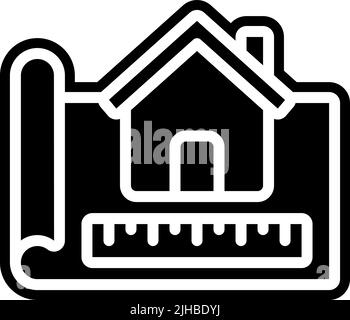 Construction business technical drawing . Stock Vector