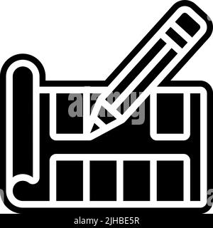Construction business blueprint . Stock Vector