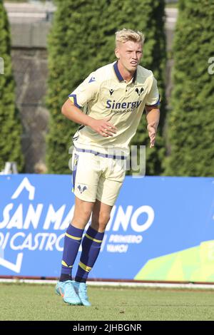 Mezzano, Italy. 16th July, 2022. Diego Coppola of Hellas Verona FC ...