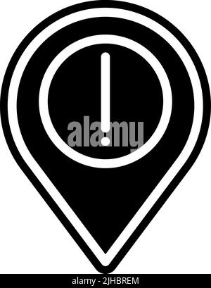 Map and location warning . Stock Vector