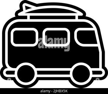 Summer mini van . Stock Vector