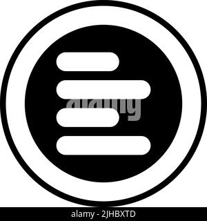 Ui control left alignment . Stock Vector