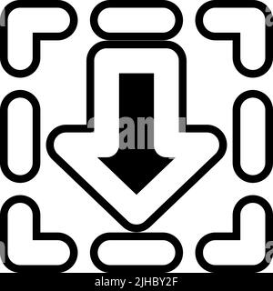 Ui control down arrow . Stock Vector