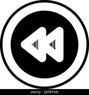 Ui control rewind . Stock Vector