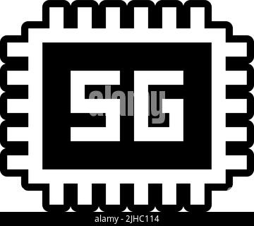 5G processor . Stock Vector