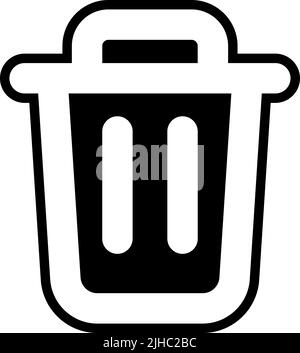 Basic interface trash bin . Stock Vector