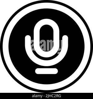 Basic user interface microphone . Stock Vector