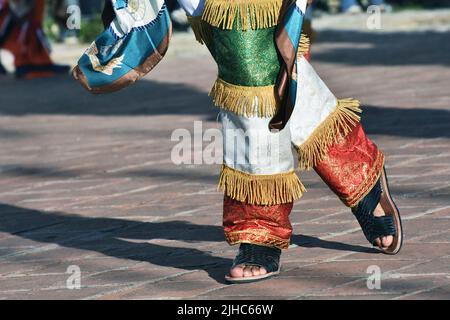 Dancers at the Precious Blood of Christ festival in Teotitlán del Valle, Oaxaca, Mexico Stock Photo