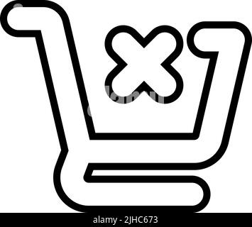 Ecommerce ui remove from cart . Stock Vector