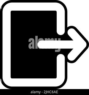 Essentials ui log out . Stock Vector