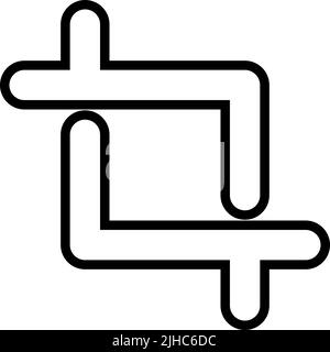 Essentials ui crop . Stock Vector
