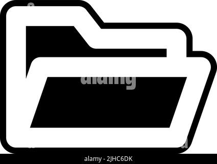 Essentials ui open folder . Stock Vector