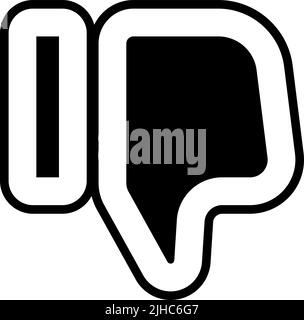 Essentials ui thumb down . Stock Vector