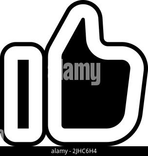Essentials ui thumb up . Stock Vector