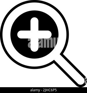 Essentials ui zoom in . Stock Vector