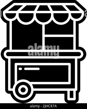 Food and delivery food cart . Stock Vector