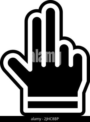 Hand gestures press . Stock Vector