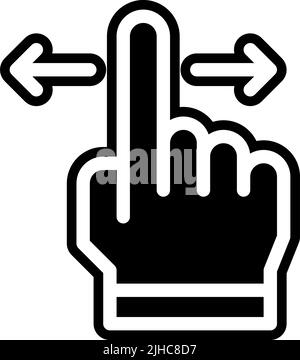 Hand gestures double swipe . Stock Vector