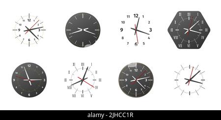 Mechanical clock faces, watch dial with numerals, bezel. Timer or ...