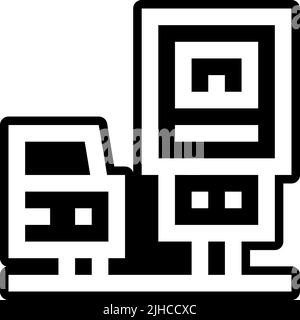 Motorway parking meter . Stock Vector