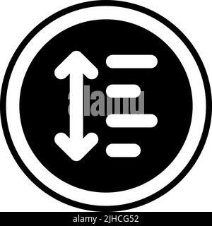 Text editor line spacing . Stock Vector