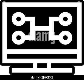 Artificial intelligence computer . Stock Vector