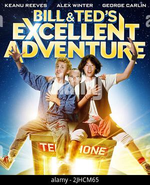 ALEX WINTER, KEANU REEVES POSTER, BILL and TED'S EXCELLENT ADVENTURE, 1989 Stock Photo