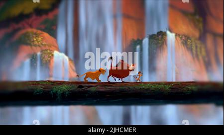 SIMBA, PUMBAA, TIMON, THE LION KING, 1994 Stock Photo