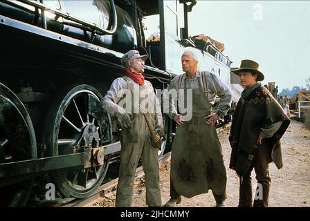 CHRISTOPHER LLOYD, MICHAEL J. FOX, BACK TO THE FUTURE PART III, 1990 Stock Photo