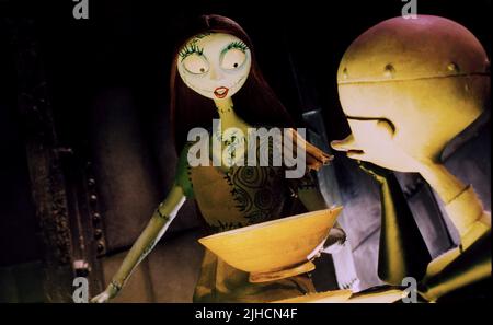 SALLY, DR. FINKELSTEIN, THE NIGHTMARE BEFORE CHRISTMAS, 1993 Stock Photo