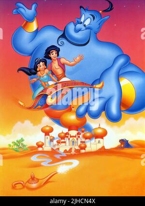 PRINCESS JASMINE, ALADDIN, THE GENIE, ALADDIN, 1992 Stock Photo