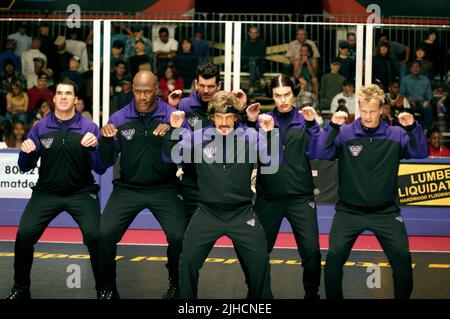 BRANDON MOLALE, JAMAL DUFF, KEVIN PORTER, BEN STILLER, MISSI PYLE, RUSTY JOINER, DODGEBALL: A TRUE UNDERDOG STORY, 2004 Stock Photo