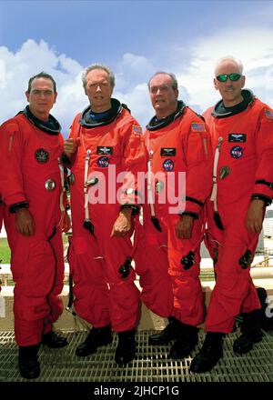 TOMMY LEE JONES, JAMES GARNER, CLINT EASTWOOD, DONALD SUTHERLAND, SPACE COWBOYS, 2000 Stock Photo