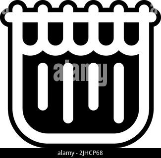 Bathroom equipment curtains . Stock Vector
