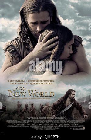 COLIN FARRELL, Q'ORIANKA KILCHER POSTER, THE NEW WORLD, 2005 Stock Photo