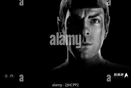 ZACHARY QUINTO POSTER, STAR TREK, 2009 Stock Photo