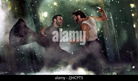 LIEV SCHREIBER, HUGH JACKMAN, X-MEN ORIGINS: WOLVERINE, 2009 Stock Photo