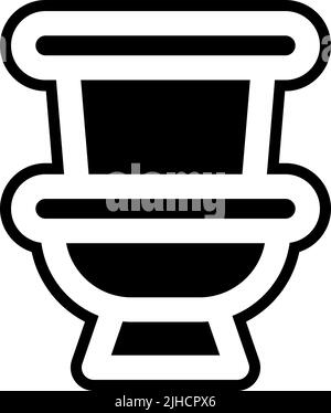 Bathroom equipment toilet . Stock Vector