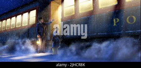 TRAIN CONDUCTOR, HERO BOY, THE POLAR EXPRESS, 2004 Stock Photo