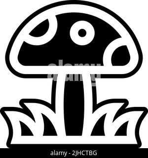 Cosmetic ingredients mushroom . Stock Vector
