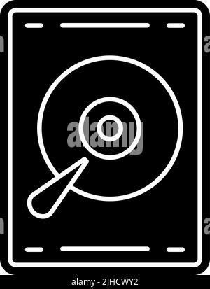 Electronic and devices hard disk drive . Stock Vector