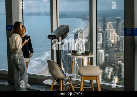 Surfers Paradise, Gold Coast, Australia - City view from Q1 SkyPoint Observation Deck Stock Photo