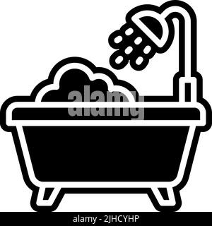 Hotel bathtub . Stock Vector