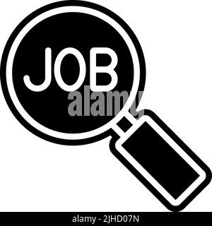 Jobs and profession magnifying glass . Stock Vector